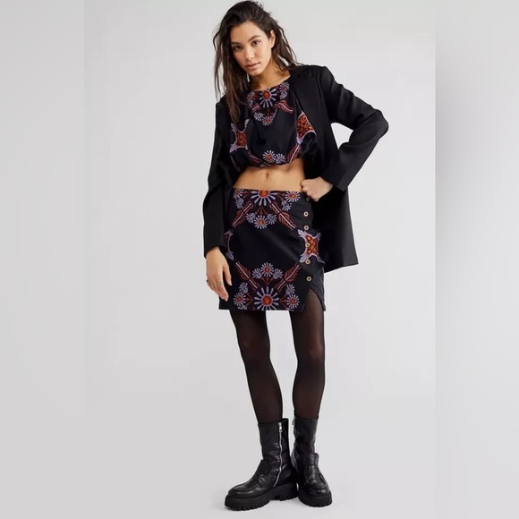 NWT Free People Sardinia Sun Mini Dress size 10 - Picture 4 of 14